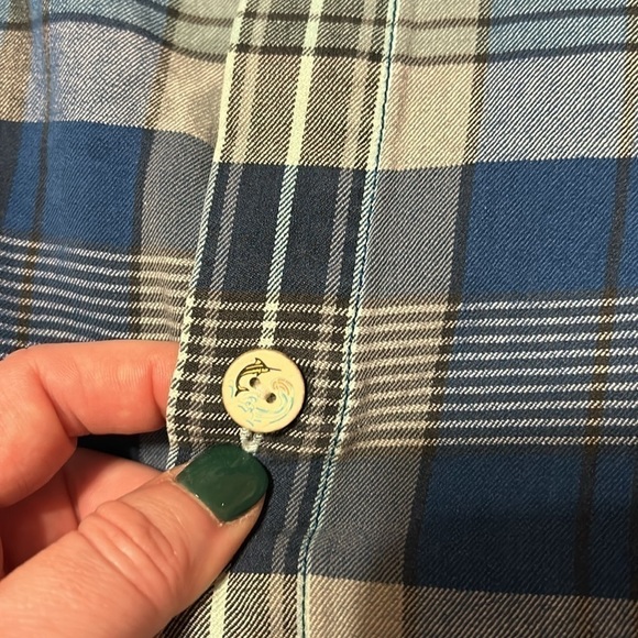 EUC Tommy Bahama Plaid Button Down Shirt SS - Picture 3 of 5